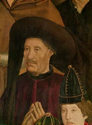 Henrik sjöfararen (1394-1460) detalj från Polyptych of St. Vincent, c.1465